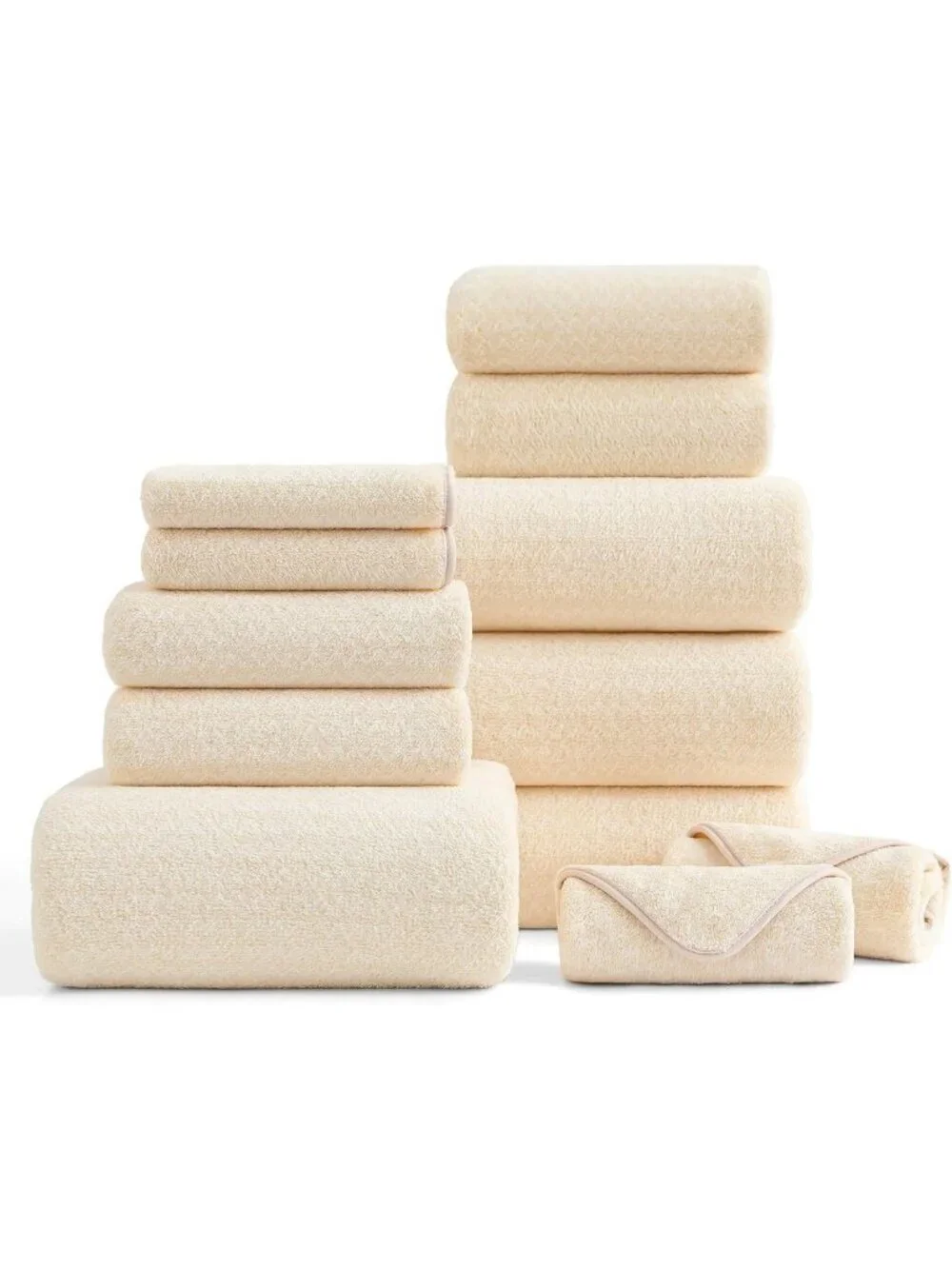 12-Piece Ultra Soft Bath Towel Set - Quick Dry, Extra Absorbent, Fluffy Towels